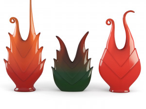 Vase Bromeliad 3D Model