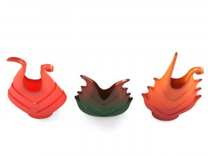 Vase Bromeliad 3D Model