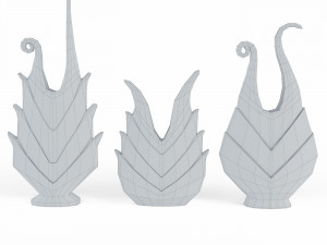 Vase Bromeliad 3D Model