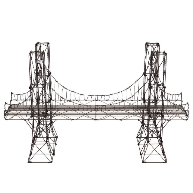 Brooklyn wire bridge 3D Model .c4d .max .obj .3ds .fbx .stl .blend 