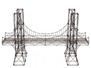 Brooklyn wire bridge 3D Model