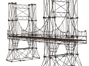 Brooklyn wire bridge 3D Model