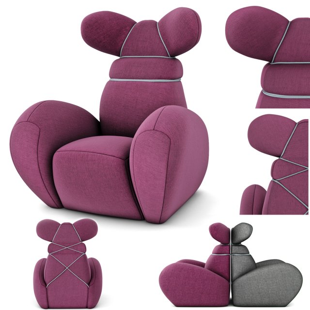 Bunny chair ISKOS Berlin Modello 3D .c4d .max .obj .3ds .fbx .stl .blend 