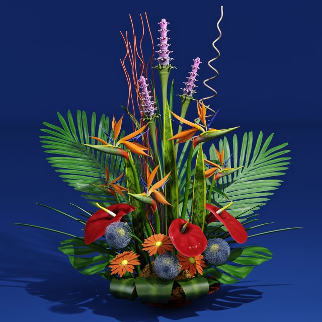 Bouquet Modelo 3D .c4d .max .obj .3ds .fbx .stl .blend 