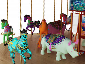 Carousel 3D मॉडल