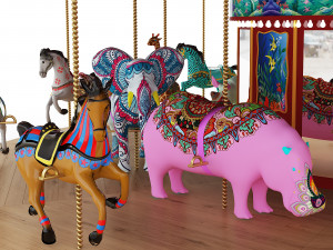 Carousel 3D मॉडल