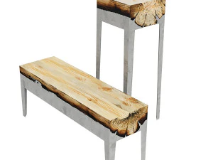 Stoel gegoten aluminium Hilla Shamia 3D Model