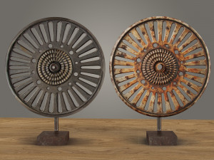 Cast Iron Factory Wheels 3D Model