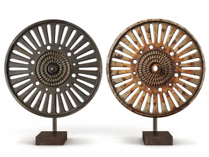 Cast Iron Factory Wheels 3D Model