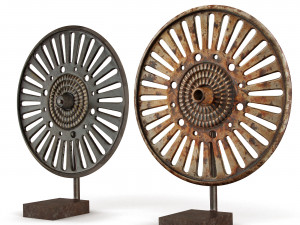Cast Iron Factory Wheels 3D Modell