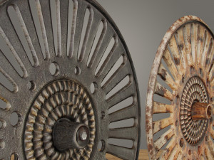 Cast Iron Factory Wheels 3D Modell