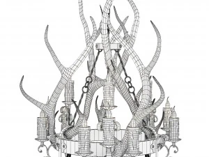 Horn chandelier 3D Model