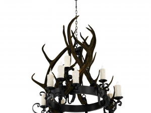 Horn chandelier 3D Model