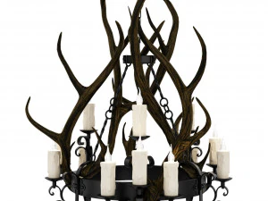 Horn chandelier 3D Model