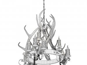 Horn chandelier 3D Model
