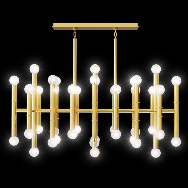 Chandelier Meurise Rectangular Jonathan ADLER 3D मॉडल .c4d .max .obj .3ds .fbx .stl .blend 