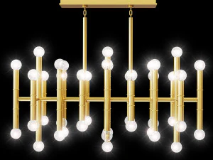 Chandelier Meurise Rectangular Jonathan ADLER 3D Model