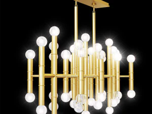 Chandelier Meurise Rectangular Jonathan ADLER 3D Model