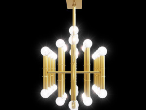 Chandelier Meurise Rectangular Jonathan ADLER 3D मॉडल