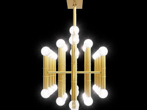 Chandelier Meurise Rectangular Jonathan ADLER 3D Model