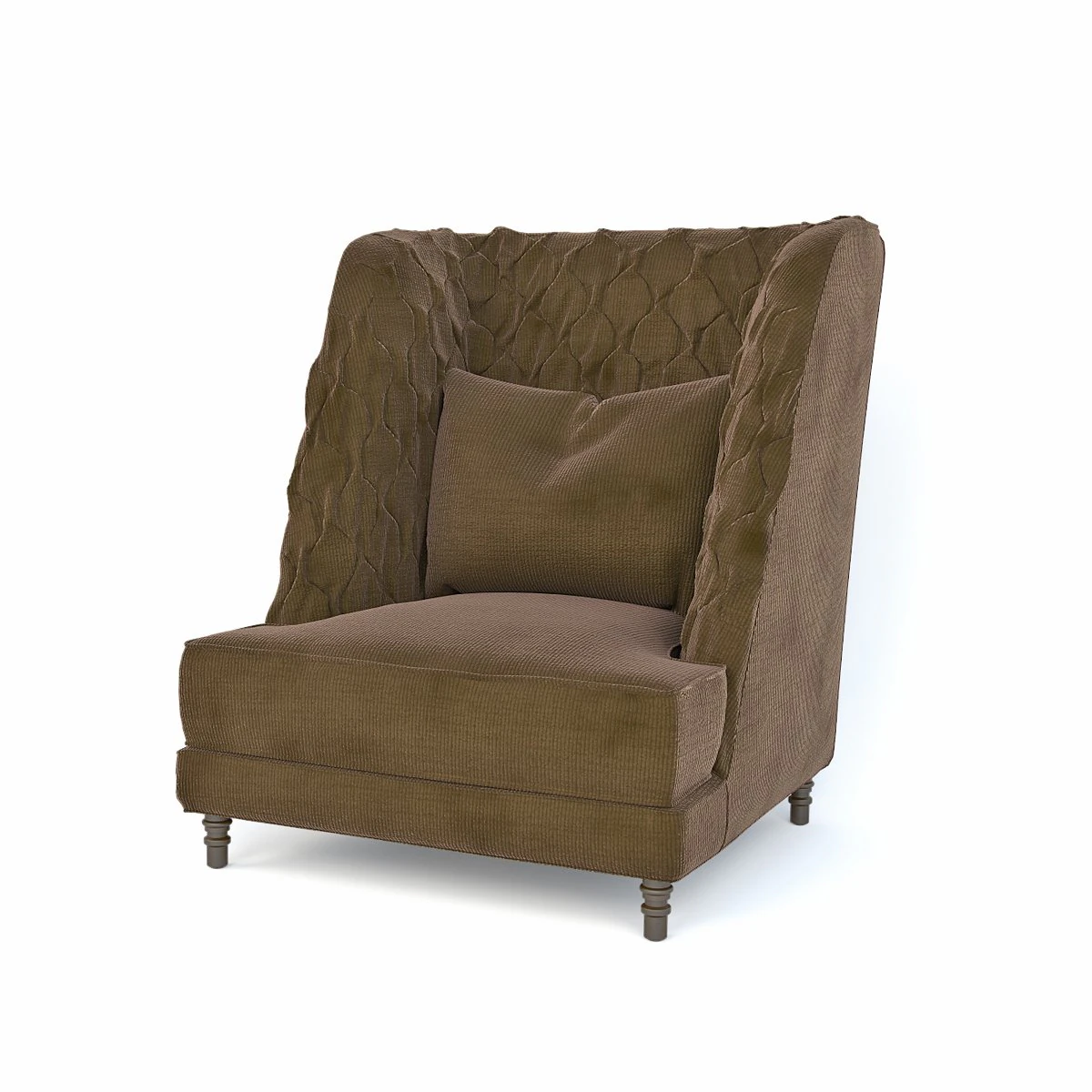 Chole louhge chair 3D Model .c4d .max .obj .3ds .fbx .stl .blend 