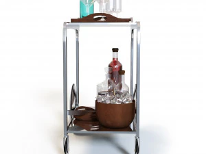 Bar trolley Circa bar cart 3D Model