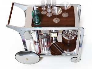 Bar trolley Circa bar cart 3D Модель