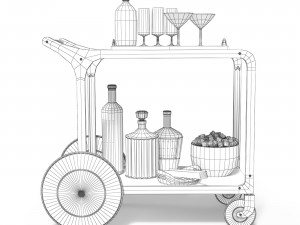 Bar trolley Circa bar cart 3D Модель