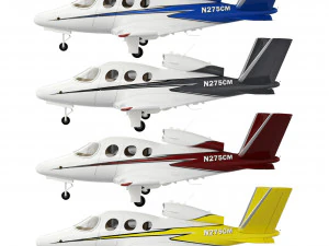 Aeronave Cirrus Vision Jet SF50 Modelo 3D