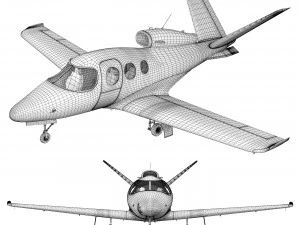 Aeronave Cirrus Vision Jet SF50 Modelo 3D