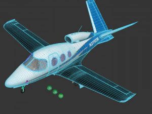Aeronave Cirrus Vision Jet SF50 Modelo 3D