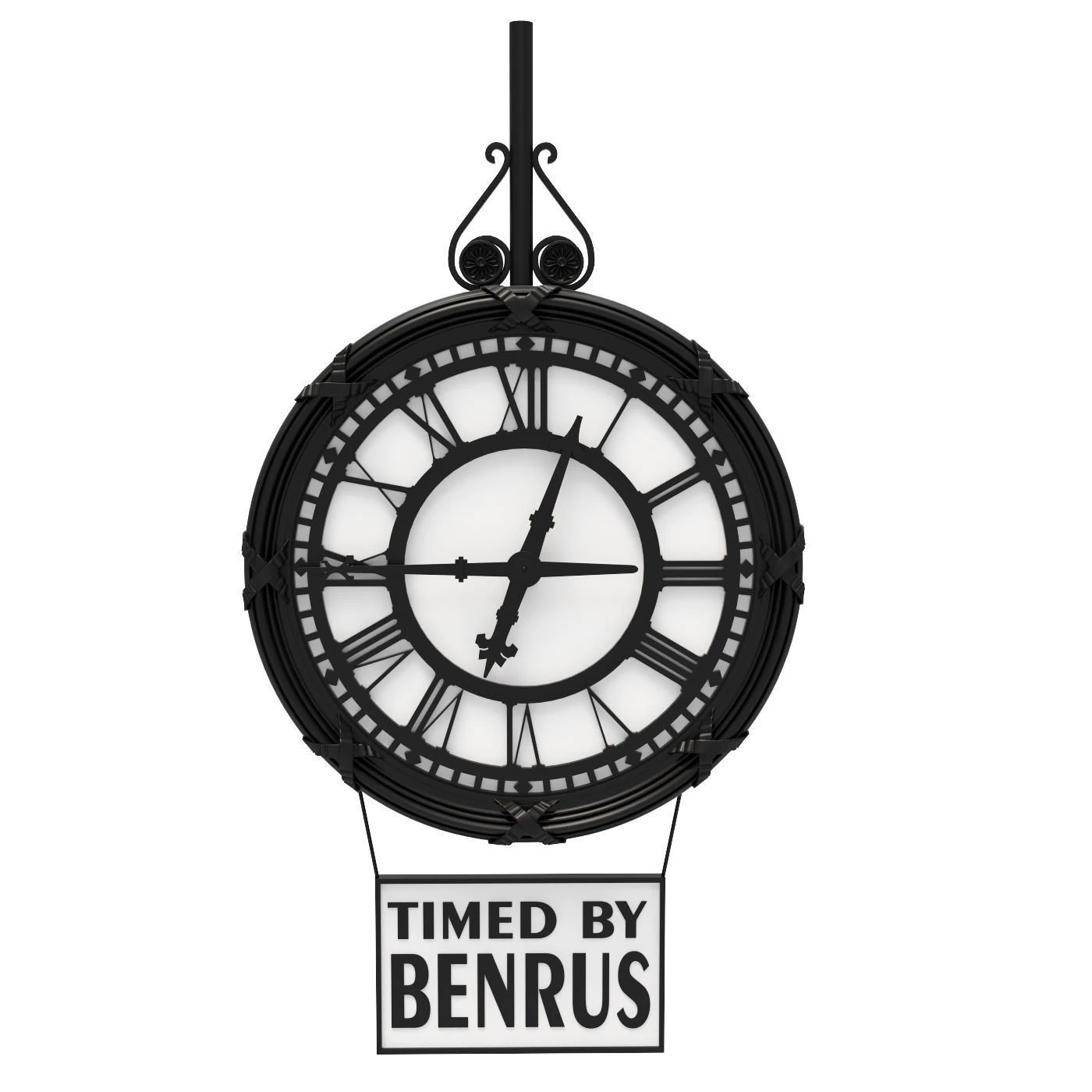 Bernus Clock 3D Model .c4d .max .obj .3ds .fbx .stl .blend