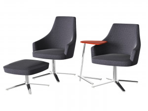 Clover Column Lounge armchair Modelo 3D