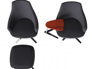 Clover Column Lounge armchair Modelo 3D