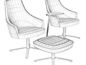 Clover Column Lounge armchair Modelo 3D