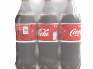 Coca Cola 2 liters 6pcs 3D Model
