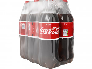Coca Cola 2 liters 6pcs Model 3D