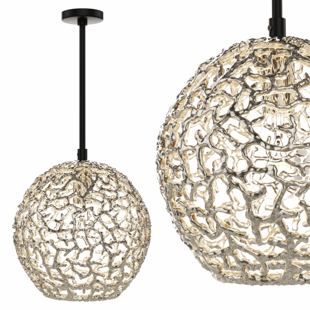 Pendant lamp Cozumel Nickel 3D 모델 .c4d .max .obj .3ds .fbx .stl .blend 
