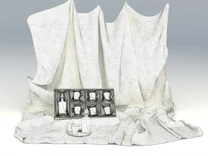 Set for whiskey Quadro 3D Model
