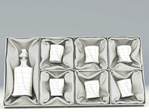 Set for whiskey Quadro Modelo 3D