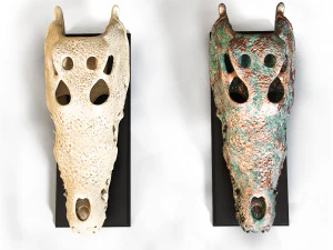 Cr&acirc;nio de Crocodilo Modelo 3D