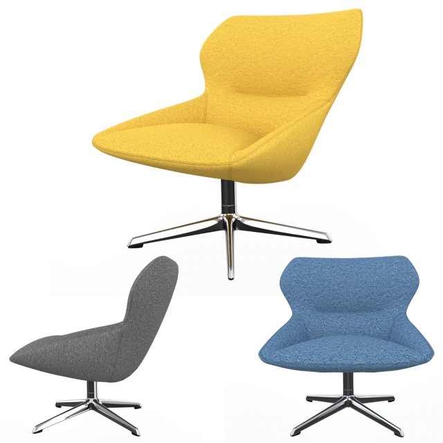 Armchair Davis Lounge 3D Model .c4d .max .obj .3ds .fbx .stl .blend 