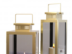 Decor lanterns and corals Model 3D