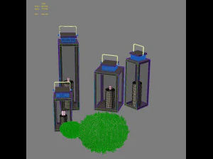 Decor lanterns and corals 3D Model