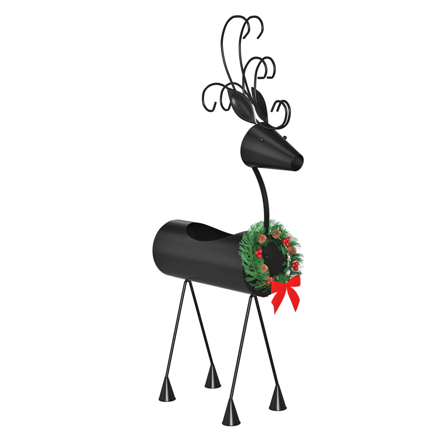 New Years Deer 3D Model .c4d .max .obj .3ds .fbx .stl .blend 