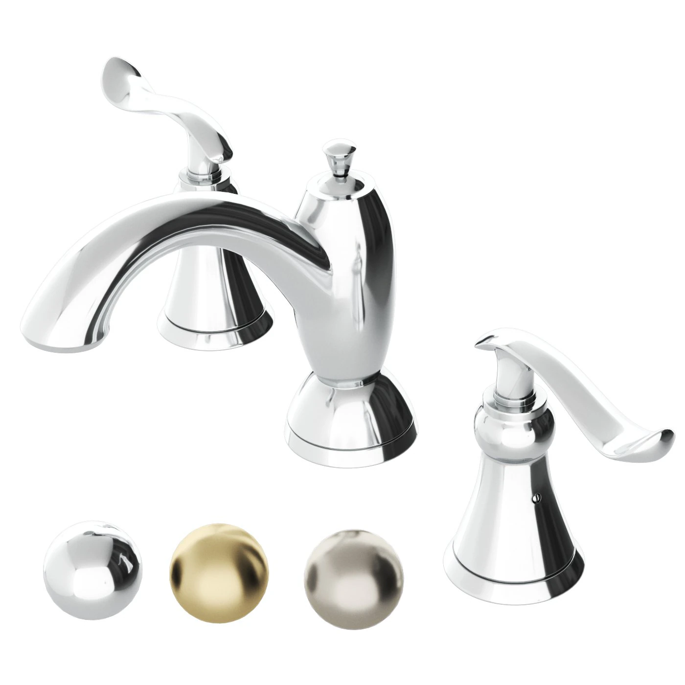 Mixer Delta Linden 8 in Widespread 3D Model .c4d .max .obj .3ds .fbx .stl .blend 