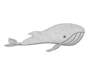 Denim whale 3D Model