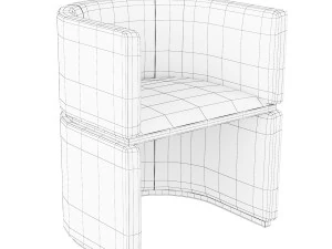 Armchair Poltroncina 72 Dimore Studio 3D Model