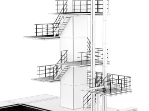 Swimming pool with a trampoline Model 3D
