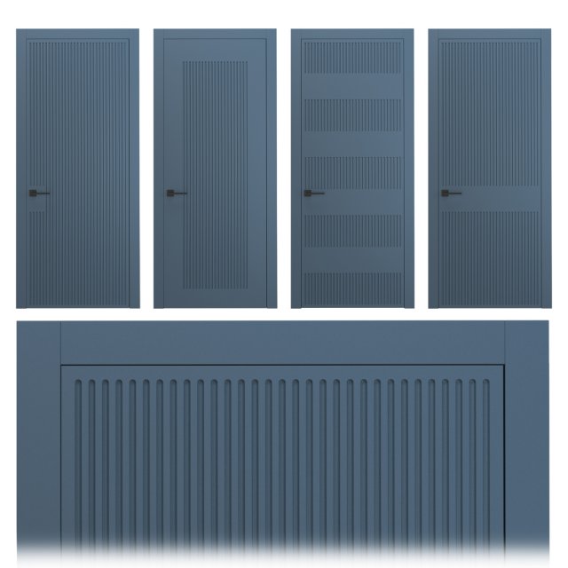 Interior doors milled 1 3D 模型 .c4d .max .obj .3ds .fbx .stl .blend 